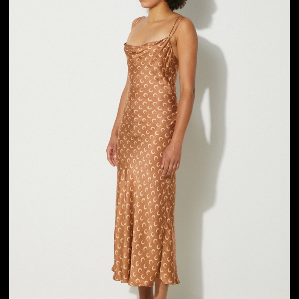 Marine Serre Brown Maxi Dress